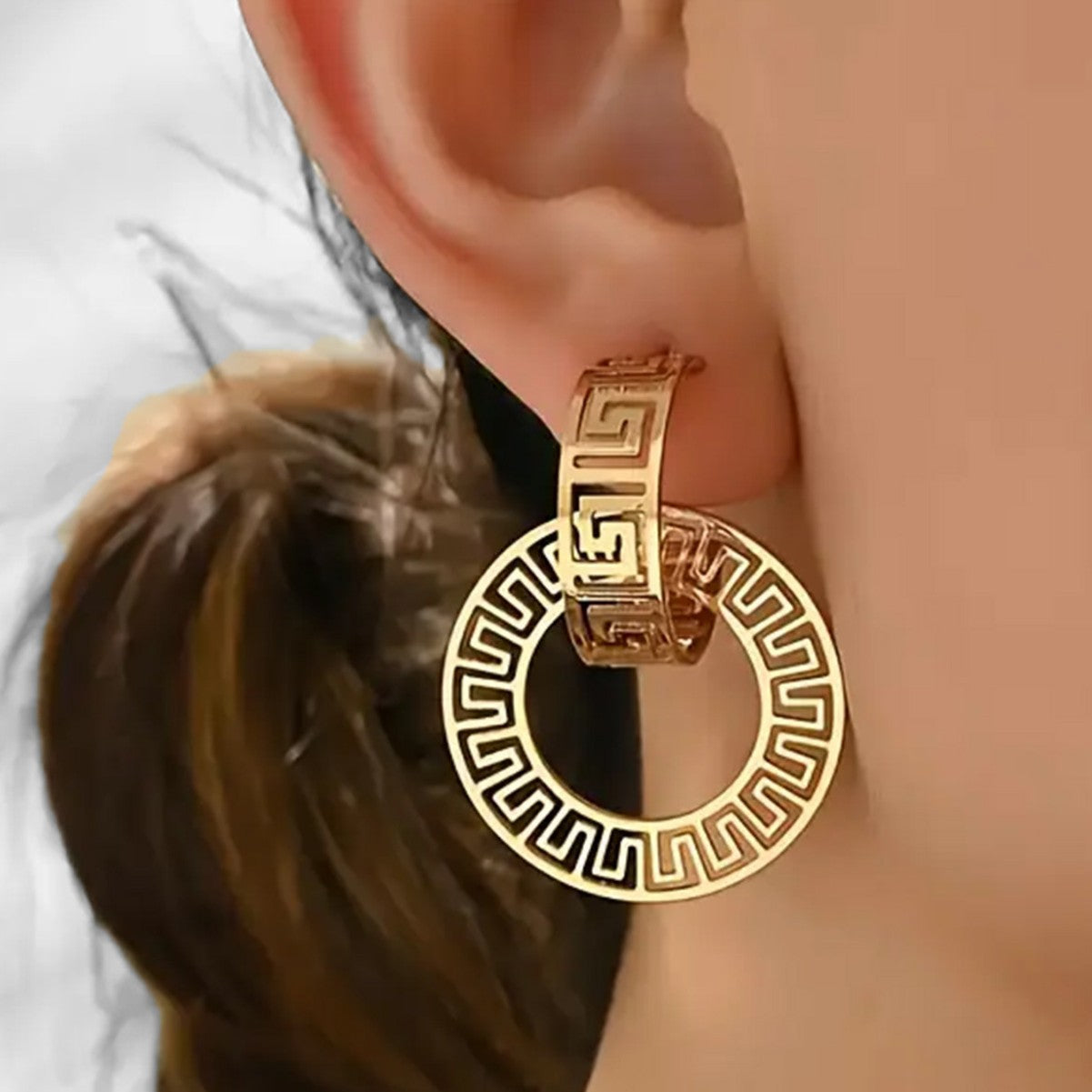 Hollow Geometry Earring Pendant For Ladies