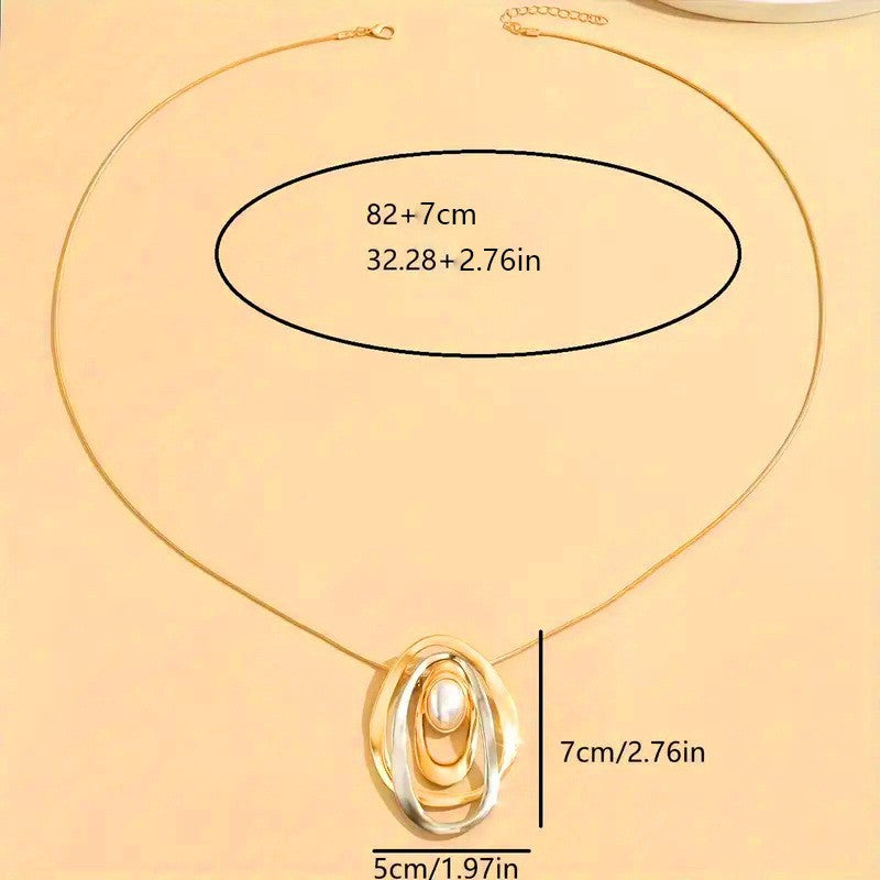 Women's Fashion Alloy Creative Oval Necklace