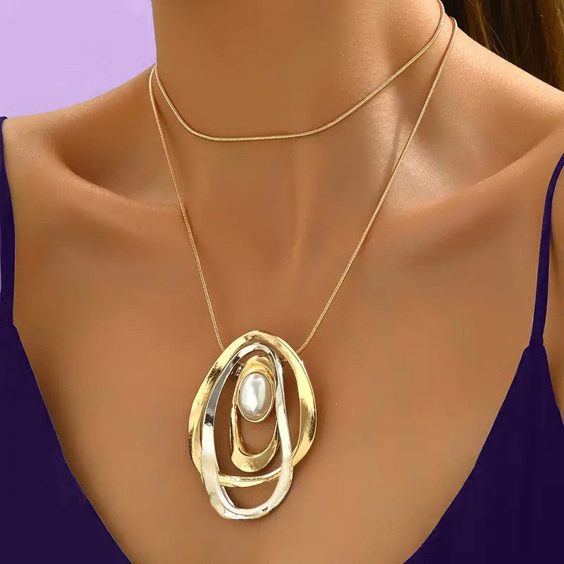 Women's Fashion Alloy Creative Oval Necklace
