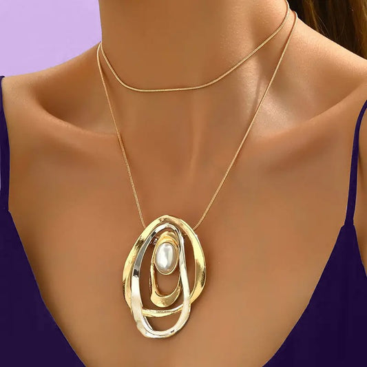 Women's Fashion Alloy Creative Oval Necklace