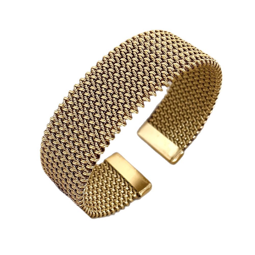 Women's Wire Embossed Titanium Steel Bracelet
