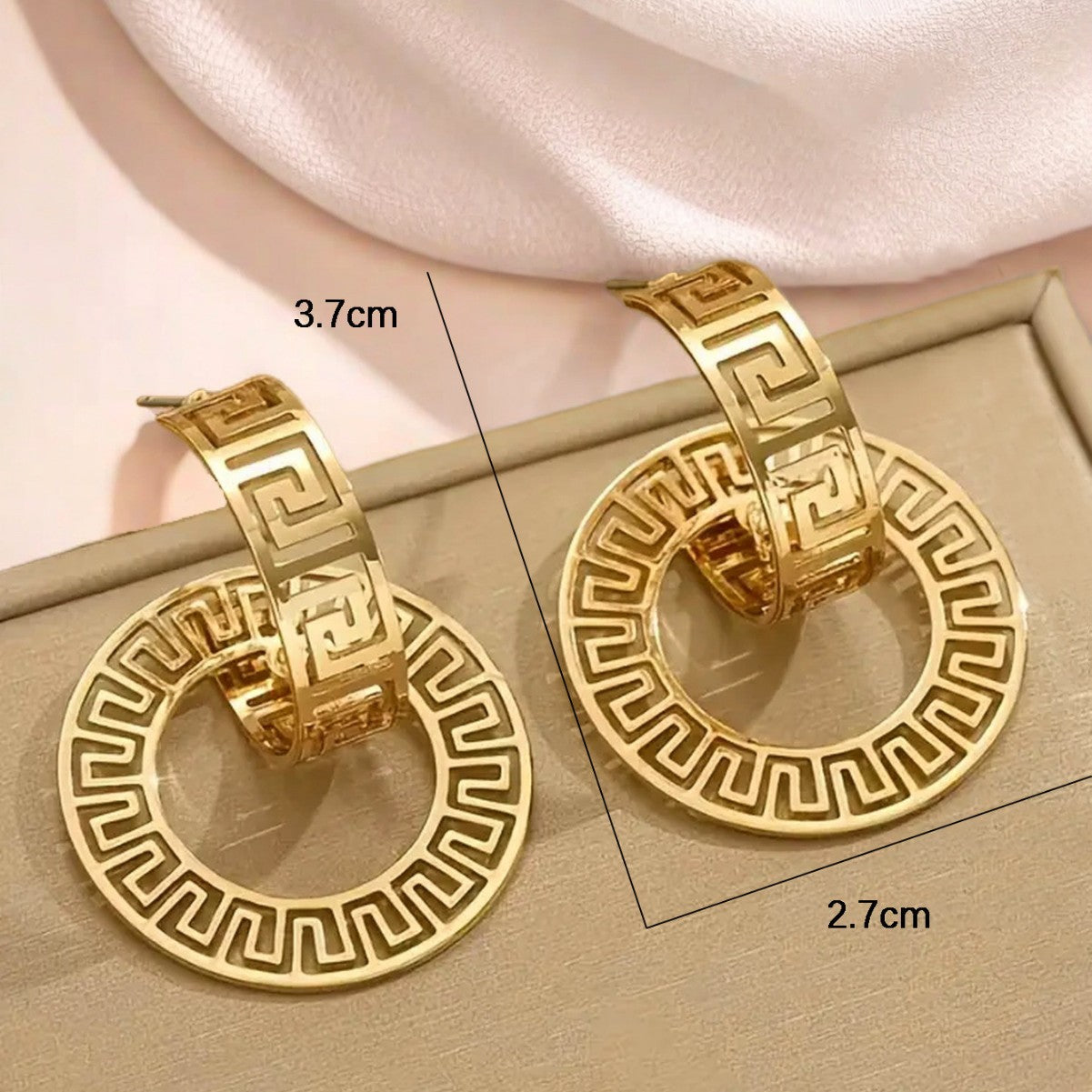 Hollow Geometry Earring Pendant For Ladies