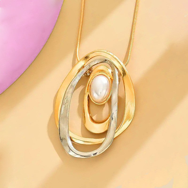 Women's Fashion Alloy Creative Oval Necklace