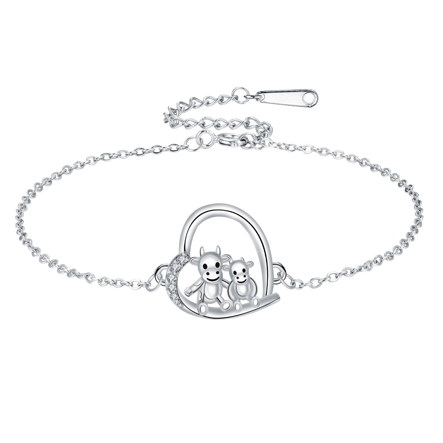 European And American Bracelet High Sense Female With Hearts Cow Bracelet