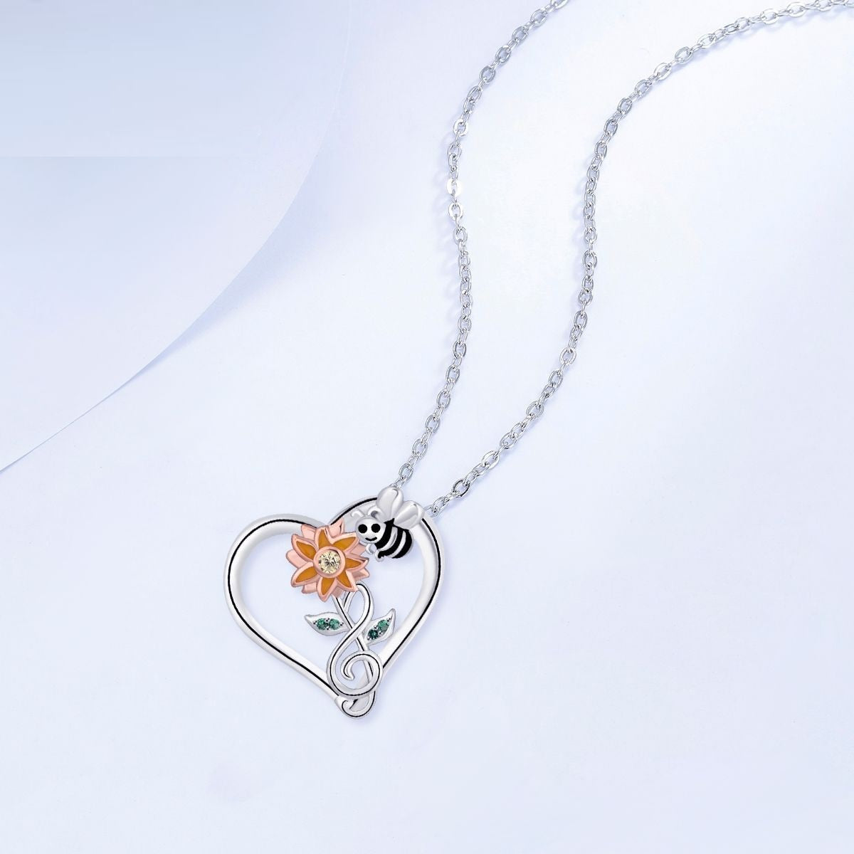 Garden Style Jewelry Bee Style Necklace On Sunflower