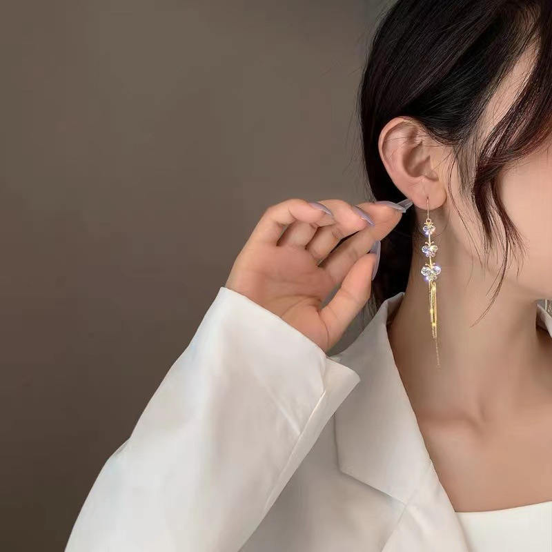 South Korea Butterfly Rhinestone Rhinestone Earrings Women